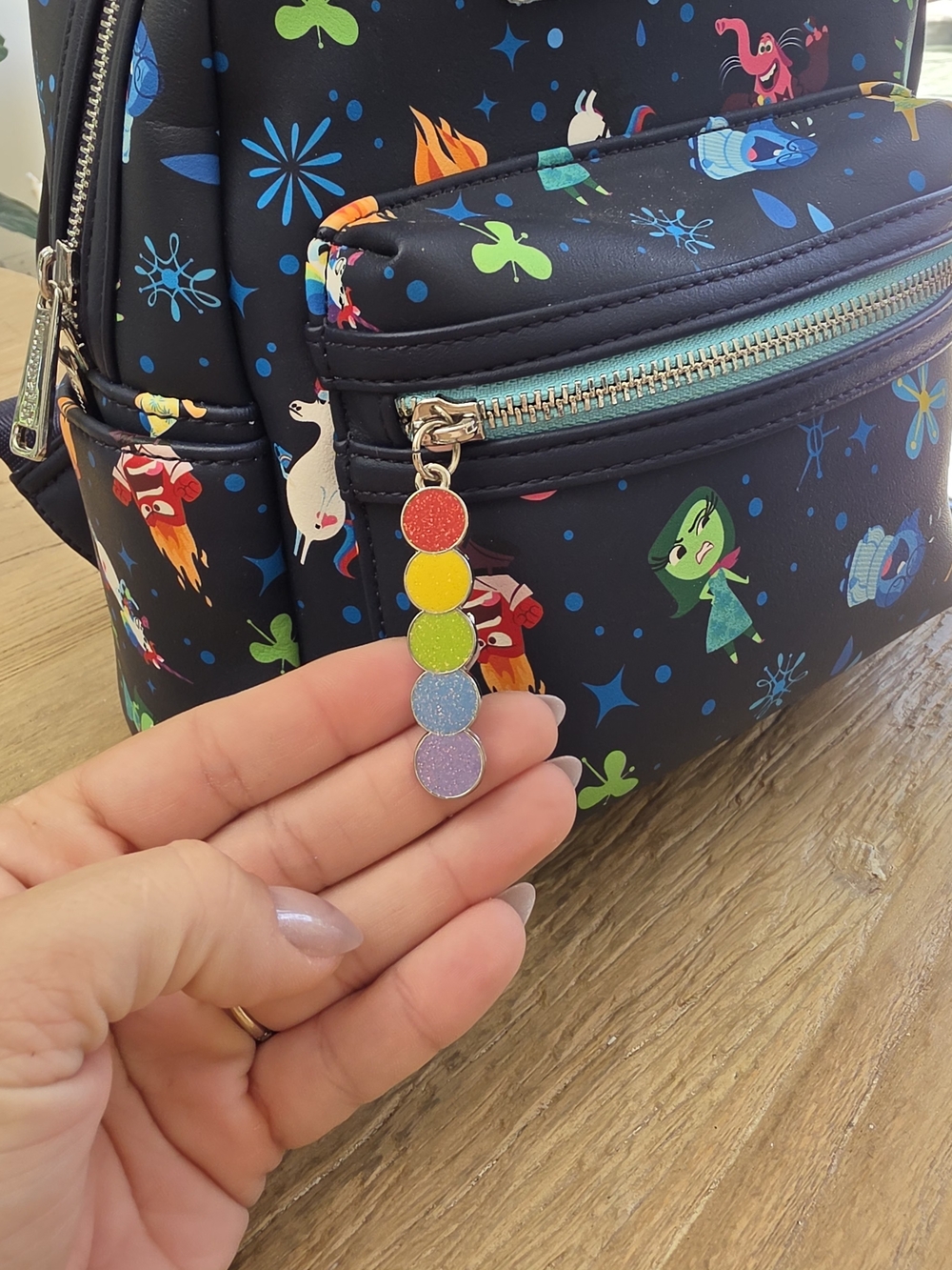 Disney Parks Loungefly Black 'Inside Out' Mini Backpack Joy Sadness Bingbong - Picture 4 of 8